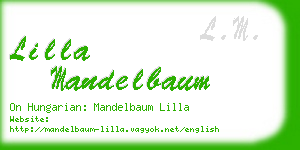 lilla mandelbaum business card